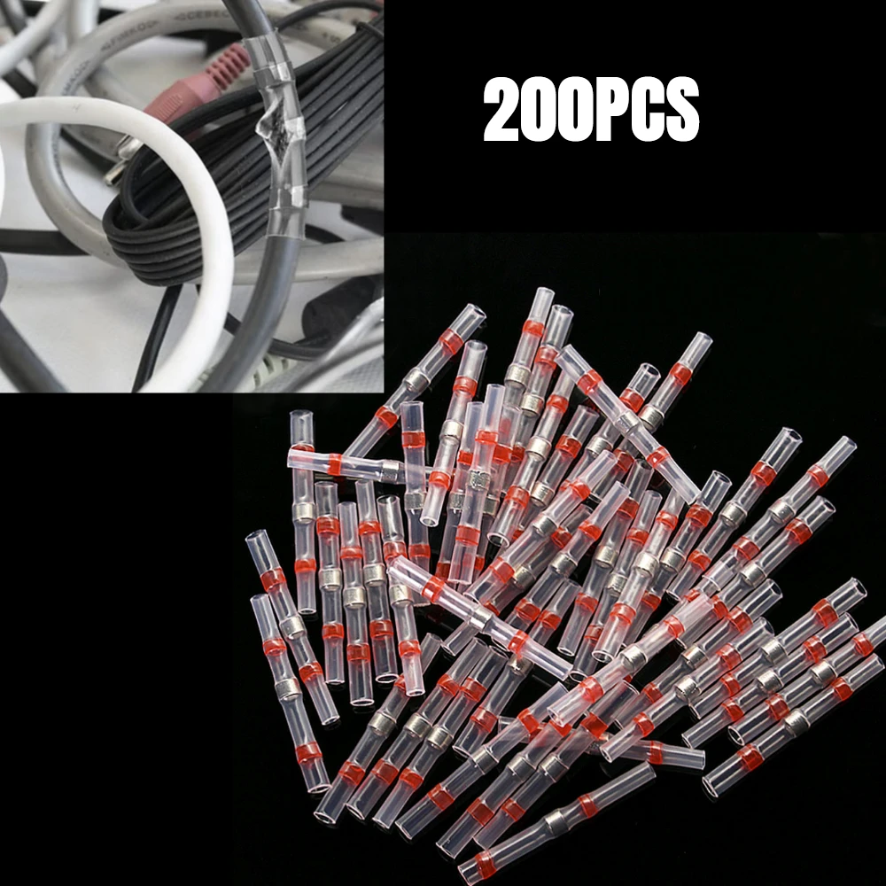 

200PCS Car Solderstick Waterproof Auto Universal Solder Connection Terminal Car Solder Wire Connector Car Exterior Accessories