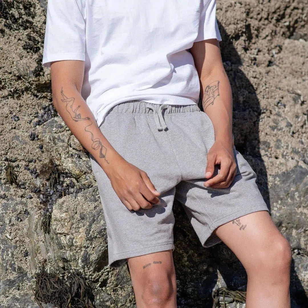 2026 Summer Mens Organic Cotton Jersey Shorts: Relaxed Gym Shorts with Pockets