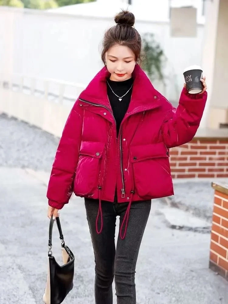 Korean New Hooded Parkas Women 2023 Winter Women Down cotton Coat Puffy Warm Cotton Padded Jackets Female Thicken Windbreak Coat