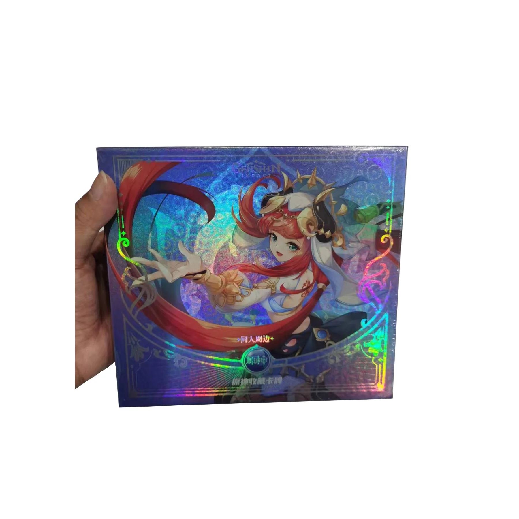 Color Box Genshin Impact Collection Cards Set New In Anime Party Table Game Playing Cards Board Toys For Christmas Gift Toys