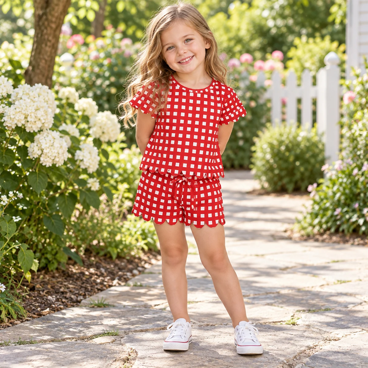 Summer Clothing Baby Girl - Dziewczęcy zestaw ubranek: kolorowa koszulka w