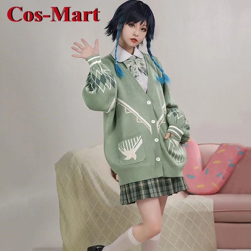 Cos-マートホットゲームgenshin衝撃ventiコスプレ衣装スウィートラブリjk制服活動パーティのロールプレイ服