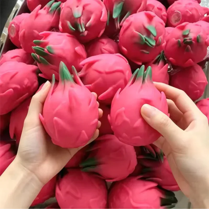 1/3Pcs Dragon Fruit Crunchy Moldable Stress Ball Squeeze Toy Squishy Fidget Toy Round Blocks Filled Decompression Sensory  Gifts