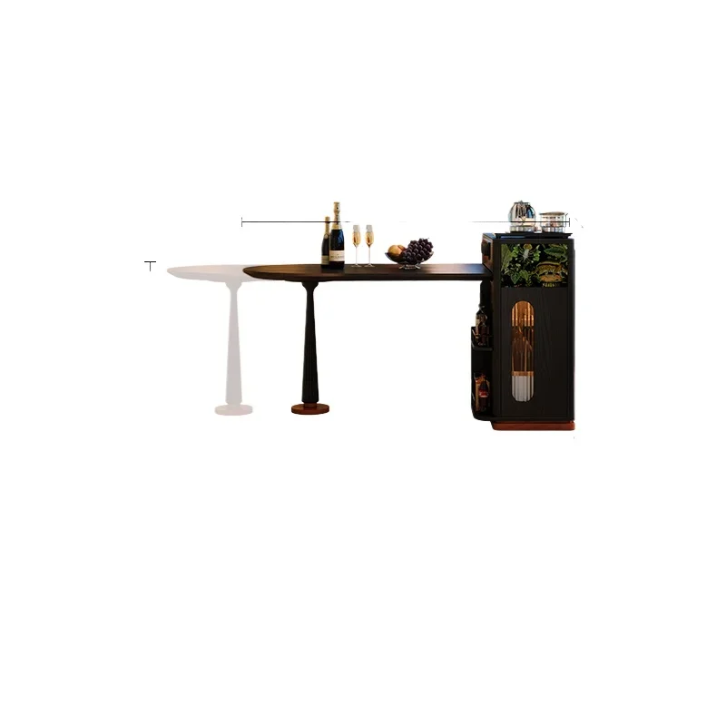 

Solid wood dining table, integrated French style, medieval retractable, island dining table