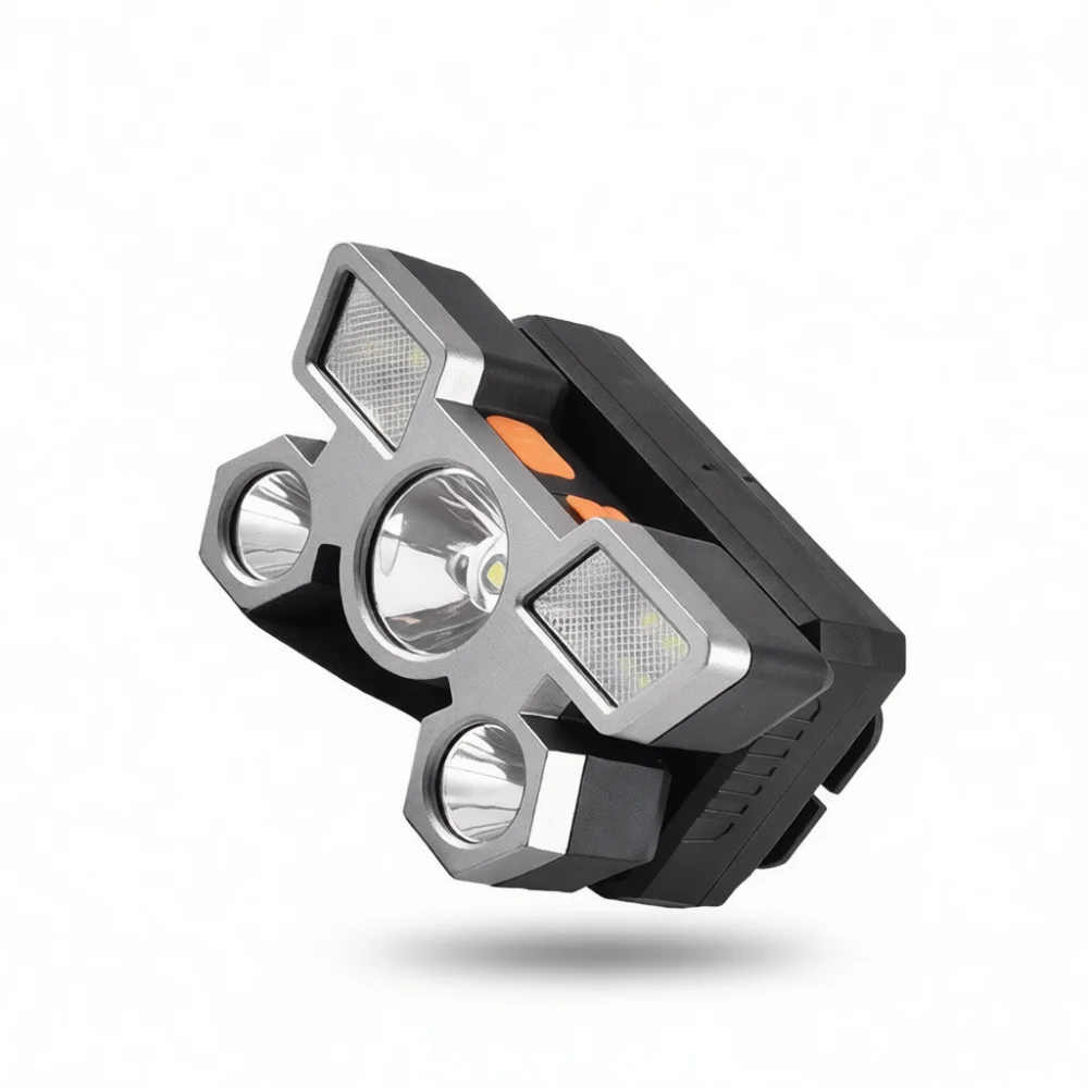 High Power LED Headlamp Five Head USB Rechargeable Outdoor Fishing Camping Headlight Tactical Durable Lighting Tool