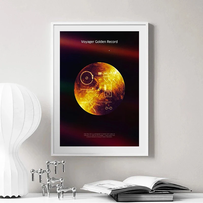 Voyager 1 Golden Record Canvas Painting Modern Art Poster and Print Wall Decorative Picture for Living Room Home Decor Aesthetic