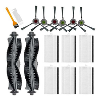 A25F-16PCS Accessories Kit For AIRROBO P20 Robot Vacuum Cleaner Washable Main Roller Side Brushes Hepa Filters