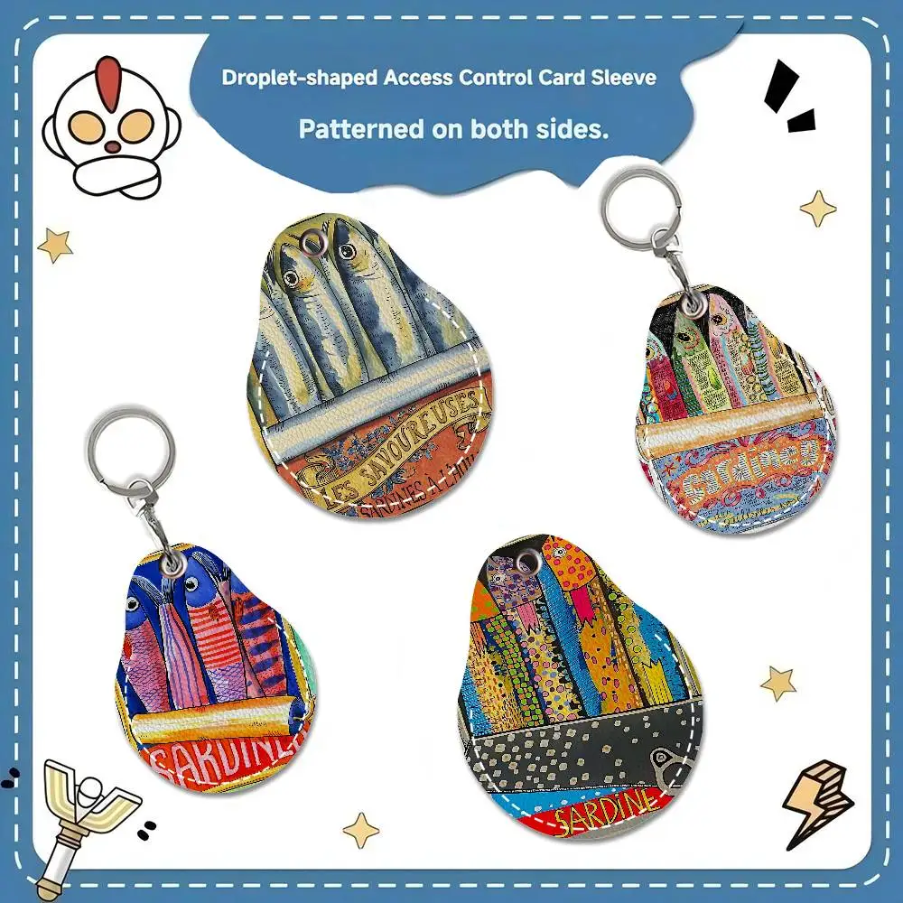 Colorful Sardine Key Fashion PU Water Shape Keychain Women Car Key Holder Home Key Ring Charm Bag Car Pendant Gift