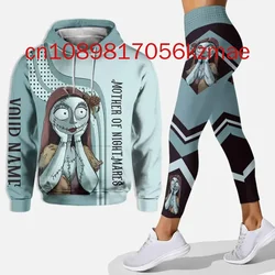 2024 New Disney Sally Hoodie And Leggings Women's Custom Nightmare Before Christmas Hoodie Yoga Pants Sweatpants Fashion  Sets