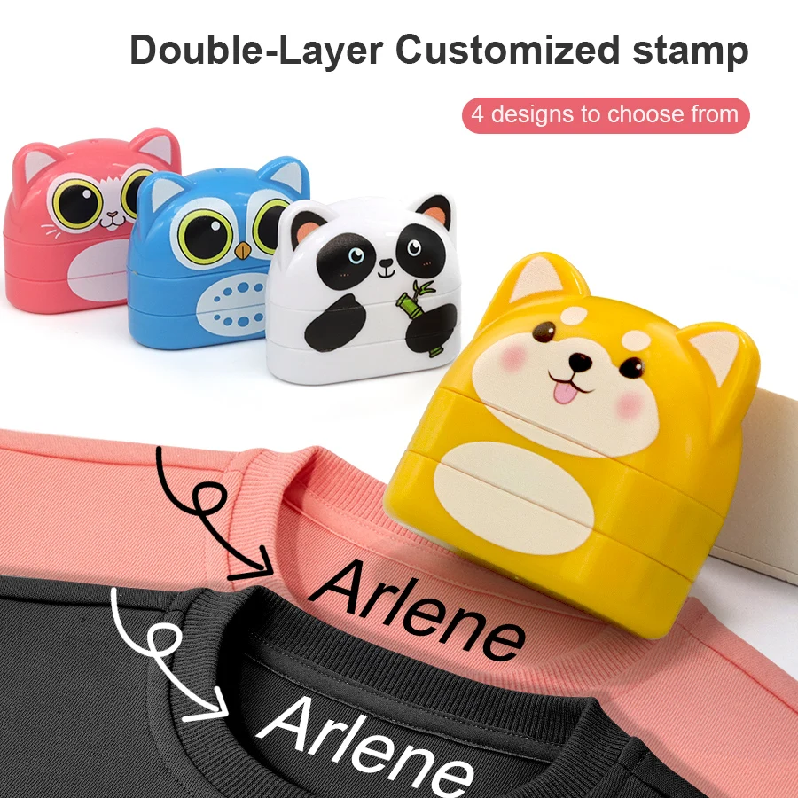 

Customize name seals for children, waterproof seals for clothing,dual color name seals for students and kids returning to school