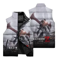 Mazinger Z giacca senza maniche da uomo 3D Mecha Pattern Vest autunno e inverno Outdoor Street Walking Sports Jacket Vest