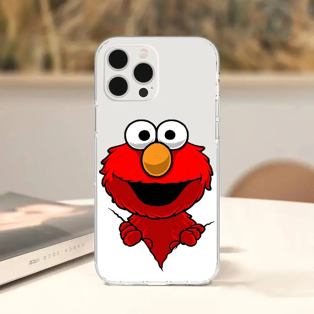 Transparent case for iPhone, cartoon Cookie Monster, Elmo, for Apple 15,14, 12,Mini,11,Pro,Max, plus, X,XR,XS,8,SE,2020, plus