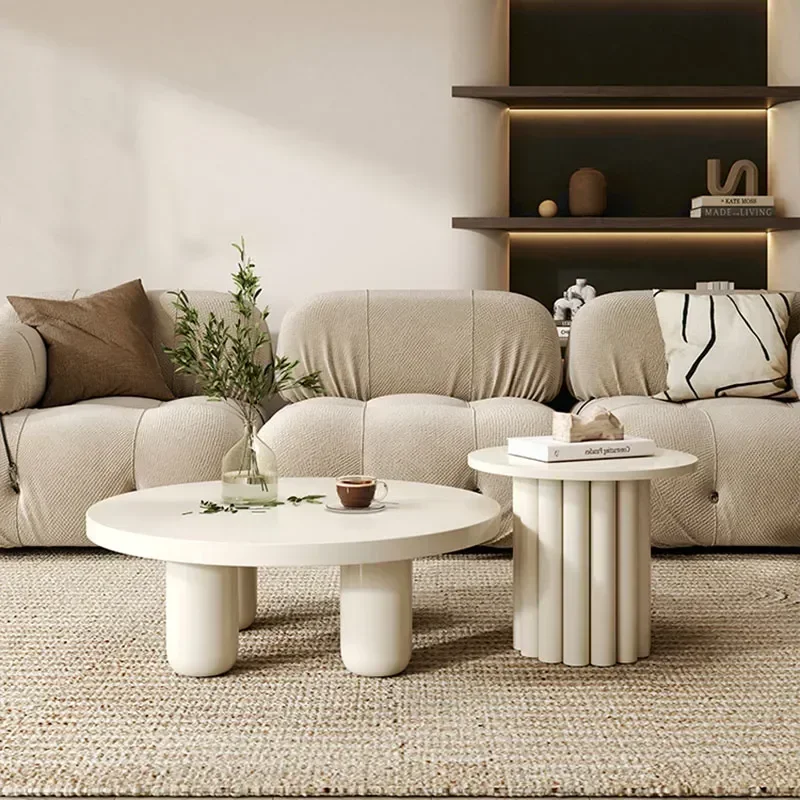 

Minimalist Round Coffee Tables Wood Small Cute Glam Coffee Tables Japanese Aesthetic Mesas De Centro Para Sala Home Furniture
