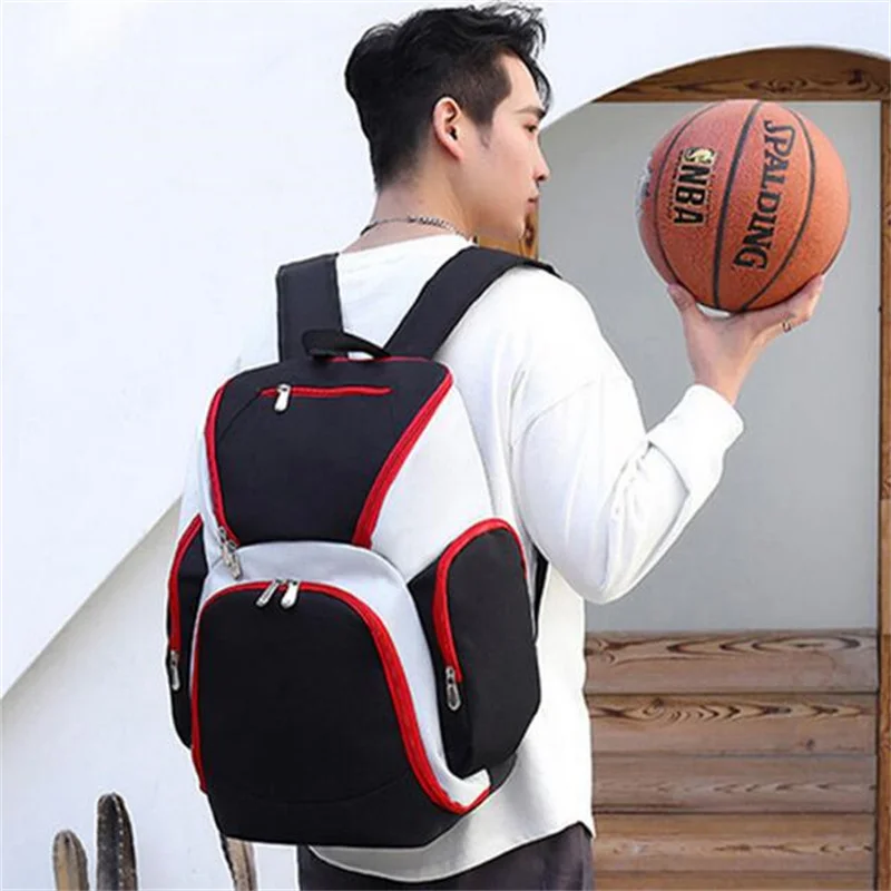 Football Backpack Carry Bag For Basketballs Fashion Waterproof Lightweight Sport Backpack Men Youth Large Capacity School Bag