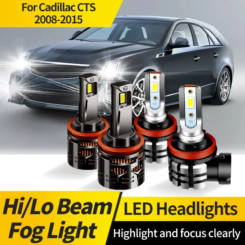 

2PCS Canbus H11 LED Headlight Bulbs H11 High Low Beam Fog Lamp Super Bright 6000k White Front Lights For Cadillac CTS 2008-2015