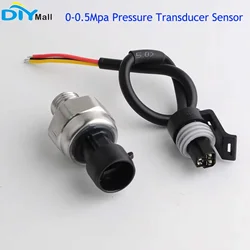 0-0.5Mpa Pressure Transducer Sensor Air Compressor Transmitter Pressure G1/4 DC 5V For Oil Fuel Gas Water Air