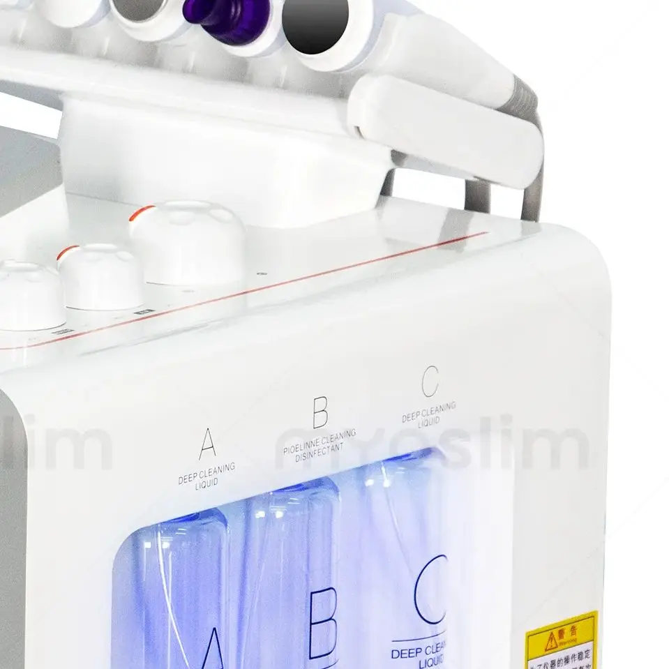 

Портативный аппарат 6-в-1 для гидропилинга, кислородной чистки, глубокого очищения, омоложения, микродермабразии и оптимизации состояния пор