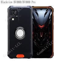 For Blackview BV4800 Pro BV4800Pro BlackviewBV4800 Back Ring Holder Bracket Phone Case Smartphone TPU Soft Silicone Cover