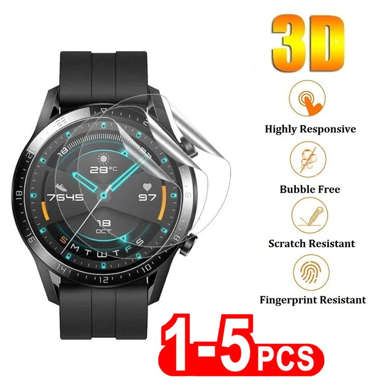 HD Hydrogel Protective Soft Film For Honor Watch Magic 2 42mm 46mm Smart Watch Screen Protectors For Huawei Watch GT GT2 GT 2E