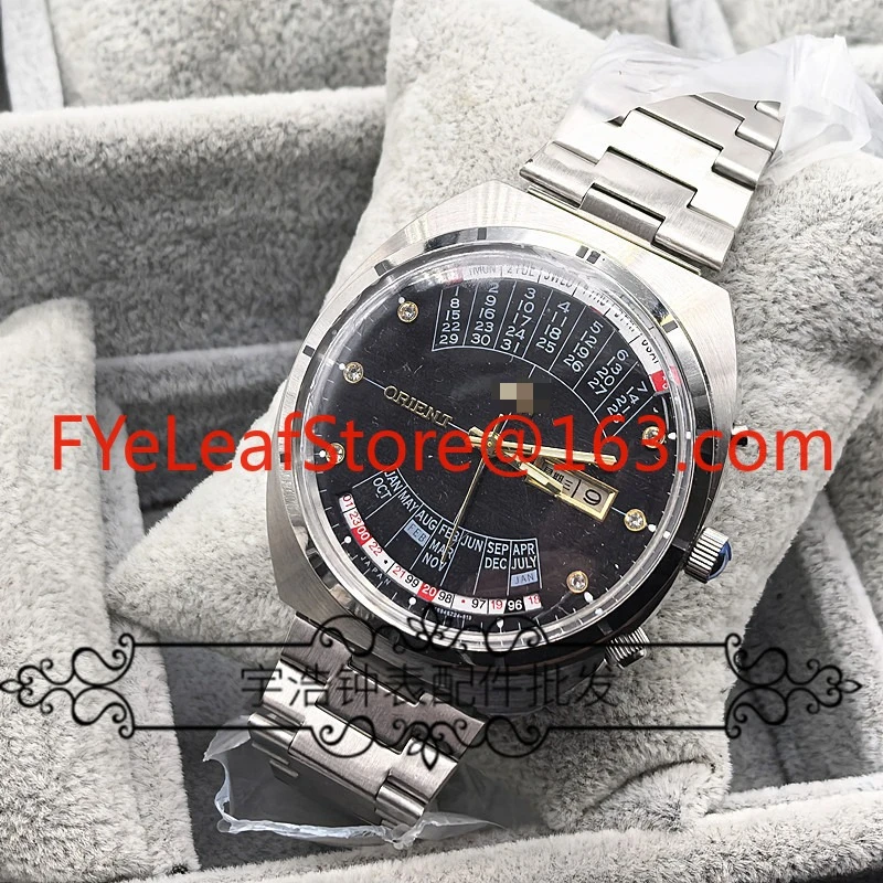 

Механические часы с полностью автоматическим механизмом, вечный календарь, вращающиеся многофункциональные светящиеся часы с большим циферблатом 44