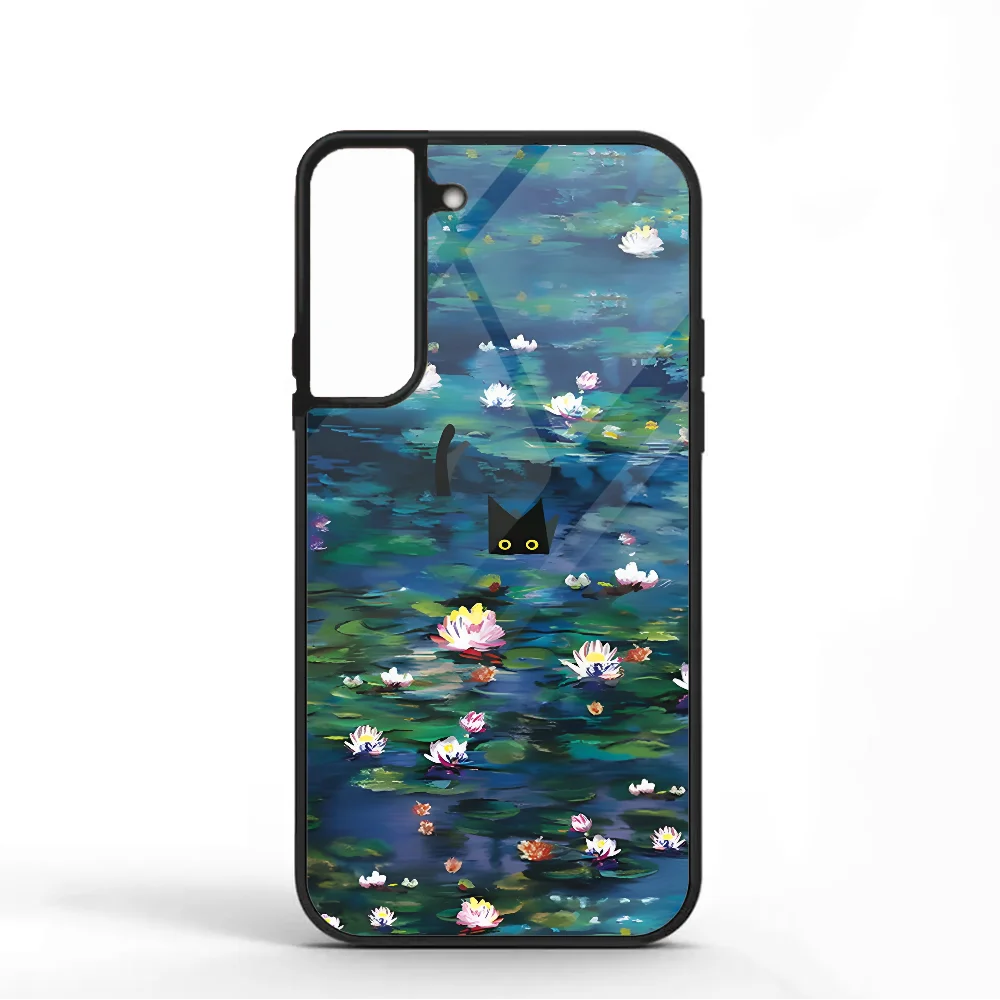 Claude Monet Water Lilies Phone Case For Samsung S10 S20 S21 S22 S24 S30 Plus ULTRA Mirror Acrylic Cover