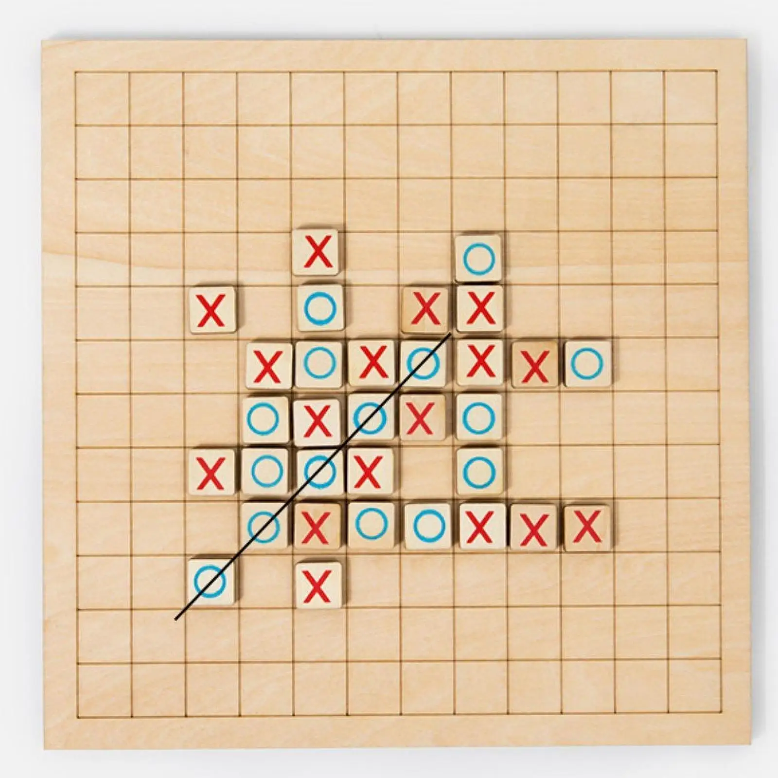 

Wooden Tic TAC Toe Game,Five in Row Game,Educational Toys,Brain Teaser,Wooden Board Games for Children,Friends Gifts,Office