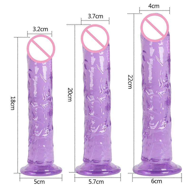 3 Size Translucent Soft Jelly Big Dildo Realistic Fake Dick Penis Butt Plug Sex Toys for Woman Men Vagina Anal Massage 1 order