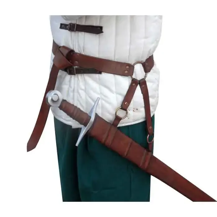 Medieval viking cavaleiro espada cinto bainha de cintura couro do plutônio bainha larp rapier punhal titular cosplay samurai guerreiro combate masculino