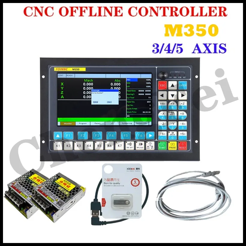 CNC M350 3/4/5 axis independent offline controller, support closed-loop stepper servo/ATC controller, replace DDCSV3.1MPG