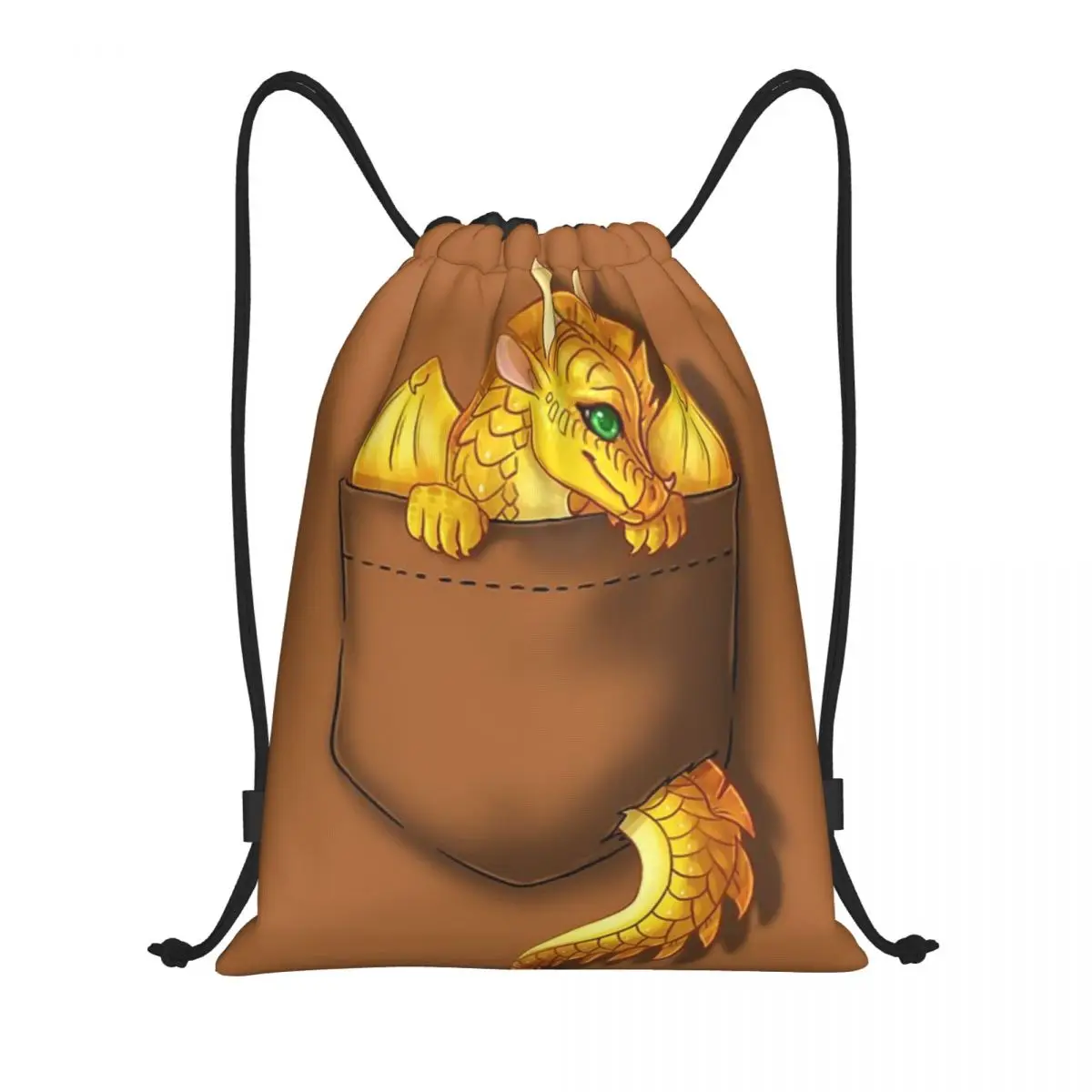 Custom Wings Of Fire-Pocket Sunny Dragon Fashion Women Men Drawstring Bag Backpack Portable Folding Bag Waterproof Backpack