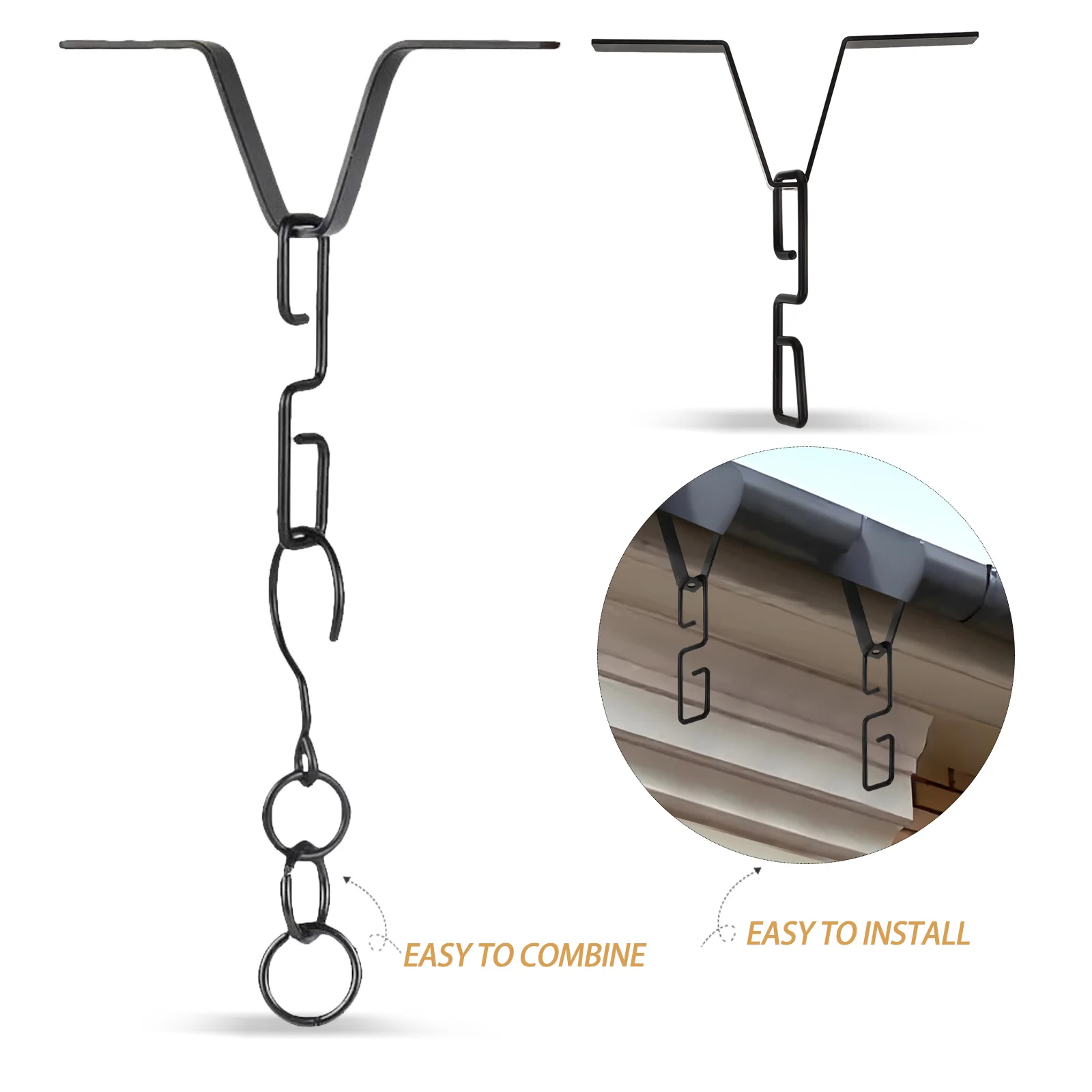 

Rain Chain Hook Adaptor Outdoor Hooks Gutter Adapter Installation Downspout Clip