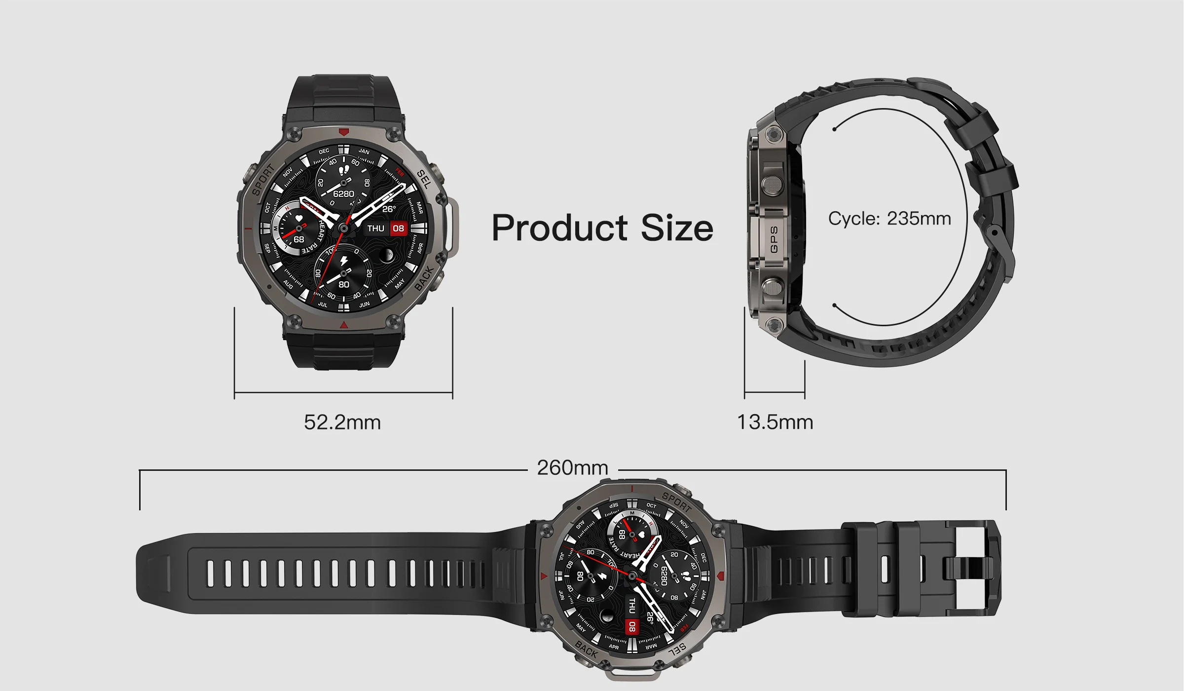 2025 New Military Bluetooth Call Smart Watch Built-in GPS Compass Barometric Altimeter 10ATM Waterproof Sports Smartwatches Men
