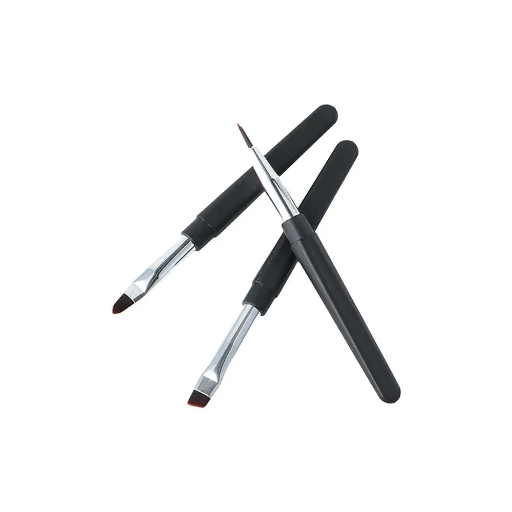 المحمولة مع غطاء غبار دوامة برج الشكل كحل فرشاة الحواجب الرموش فرشاة ماكياج أداة فرشاة الشفاه