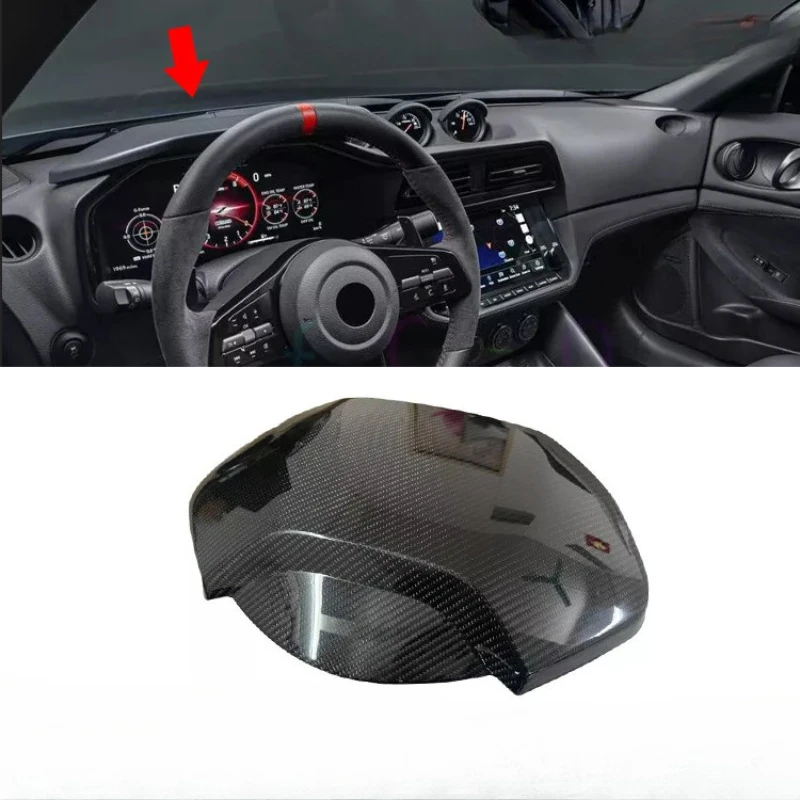 For Nissan 400Z true Real Dry Carbon Fiber central control water cup gear glass lift switch frame decoration 23-2024 Accessories