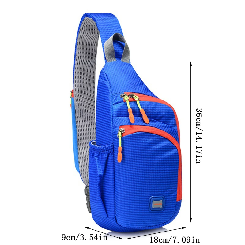 Tas dada selempang kecil untuk pria, tas ransel wanita olahraga selempang botol bepergian bersepeda tas kunci ponsel uniseks