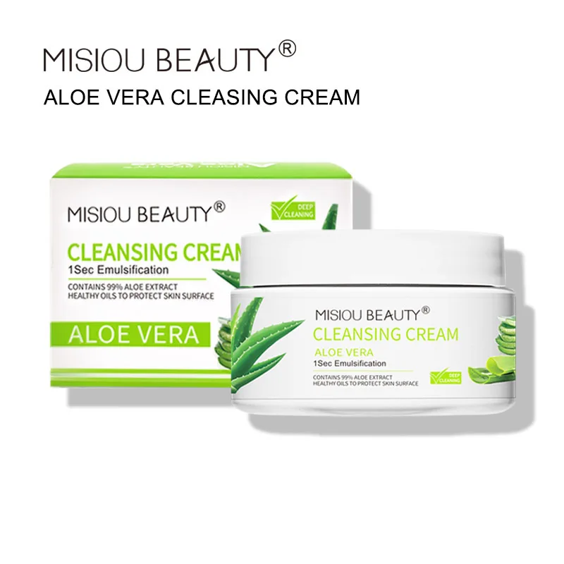 

Aloe Vera Cleansing Balm Makeup Remover Brightening Hydrating Soothing Face & Eye Gel Texture Non Greasy Vegan Travel Size