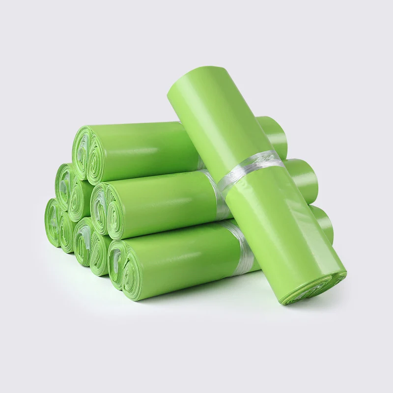 10Pcs 7 Sizes Green Plastic Envelope Mini Courier Bags to Pack Products Small Business Supplies Delivery Packaging Bag Pouches