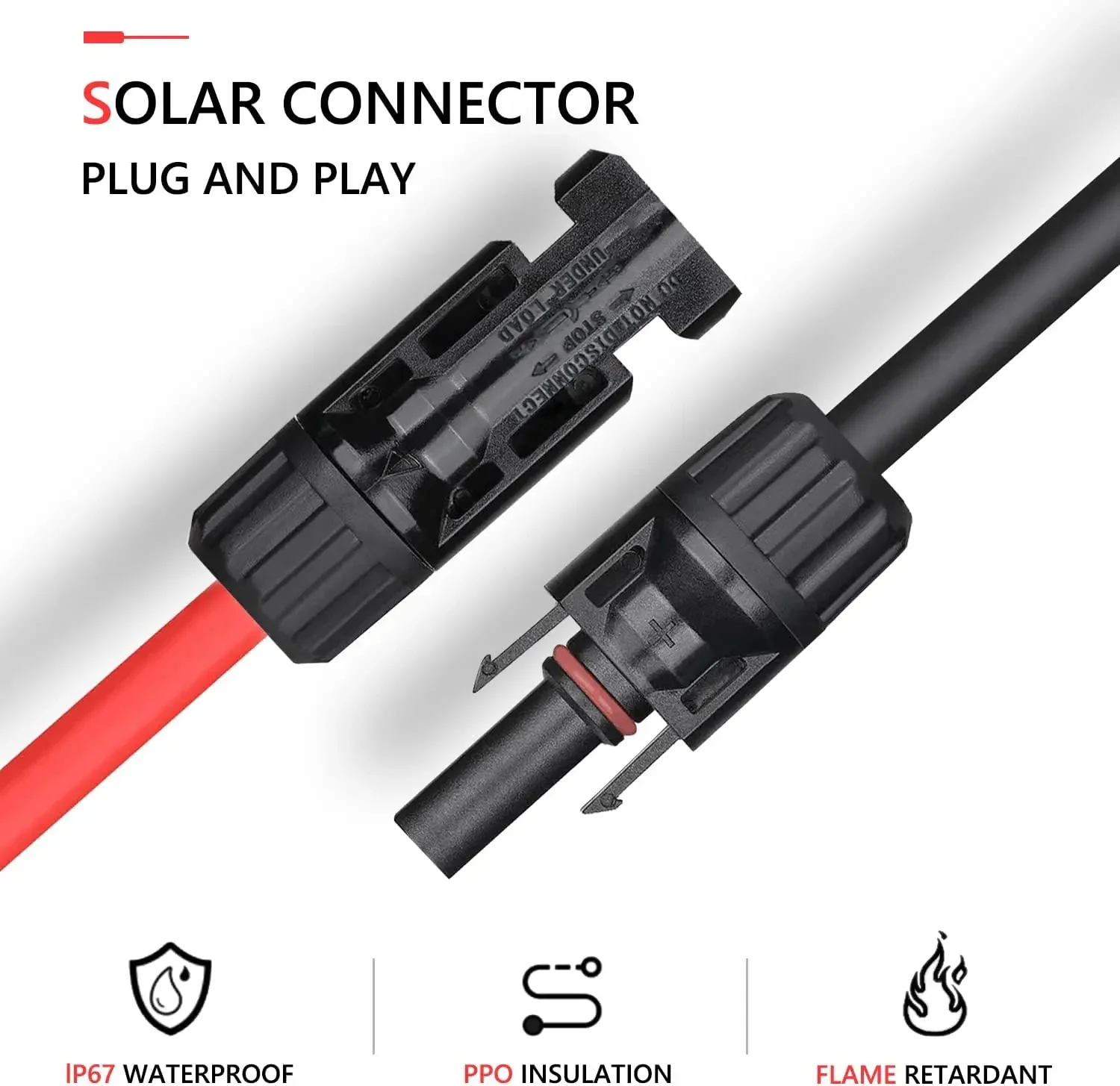10 Pairs Solar Connectors Male Female IP67 Waterproof Cable Connectors Spanners