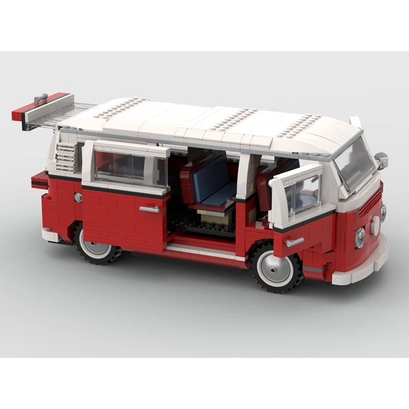 

1133pcs MOC T2 Classic Bus Car Model - Creative Educational Building Block Gift for Children