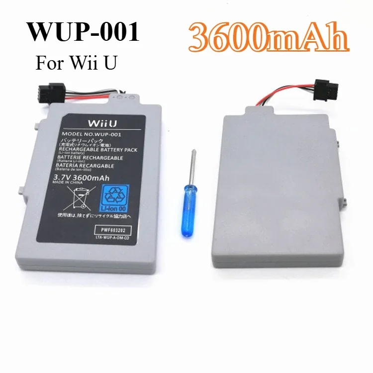 Nieuwe Oplaadbare Lithium Batterij Wii U 3600mAh 3.7V Boven Kabel Gamepad voor Nintendo Wii U Controller Gamepad