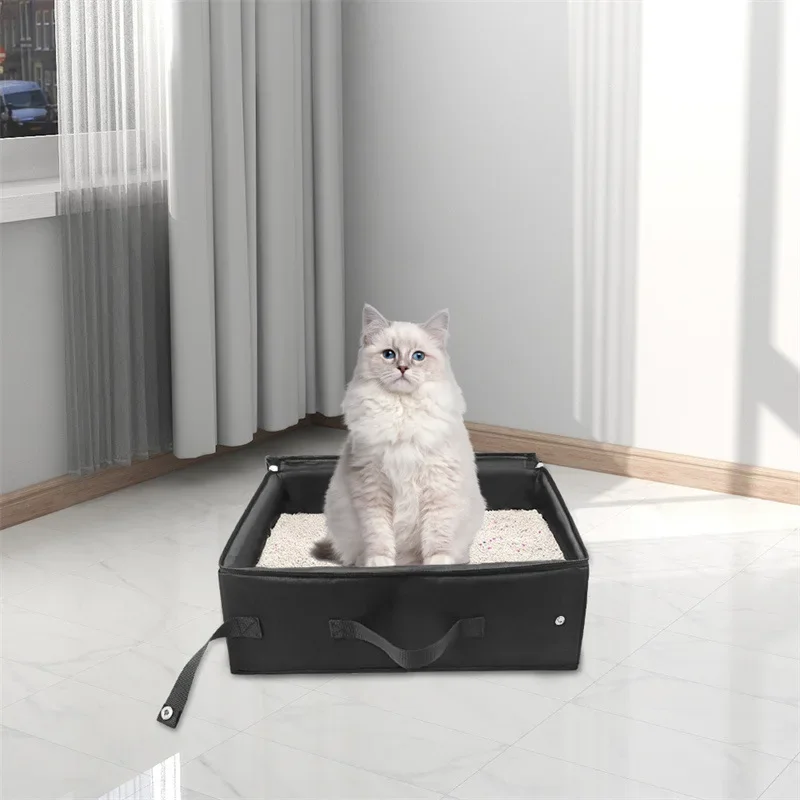 

Outdoor Foldable Cat LitterBox Portable Folding Travel Pet Bed Pet Toilet Tray Bathing Basin Folding Cat Litter Potty Waterproof