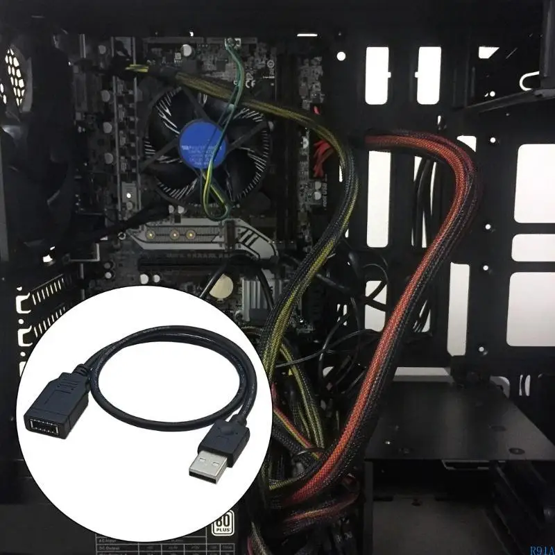 R91A Fast Speed USB A 2.0 to Type E (Type C Front End) Panel Cable 40cm / 15.75inch