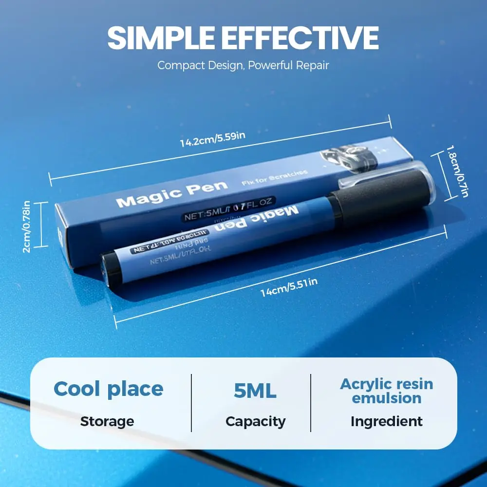 Magic Car Scratch Pen, Repair Tool. Portable for Garage/home Use. Universal Touch-up Pen for Drivers. Quick & Easy Fix.