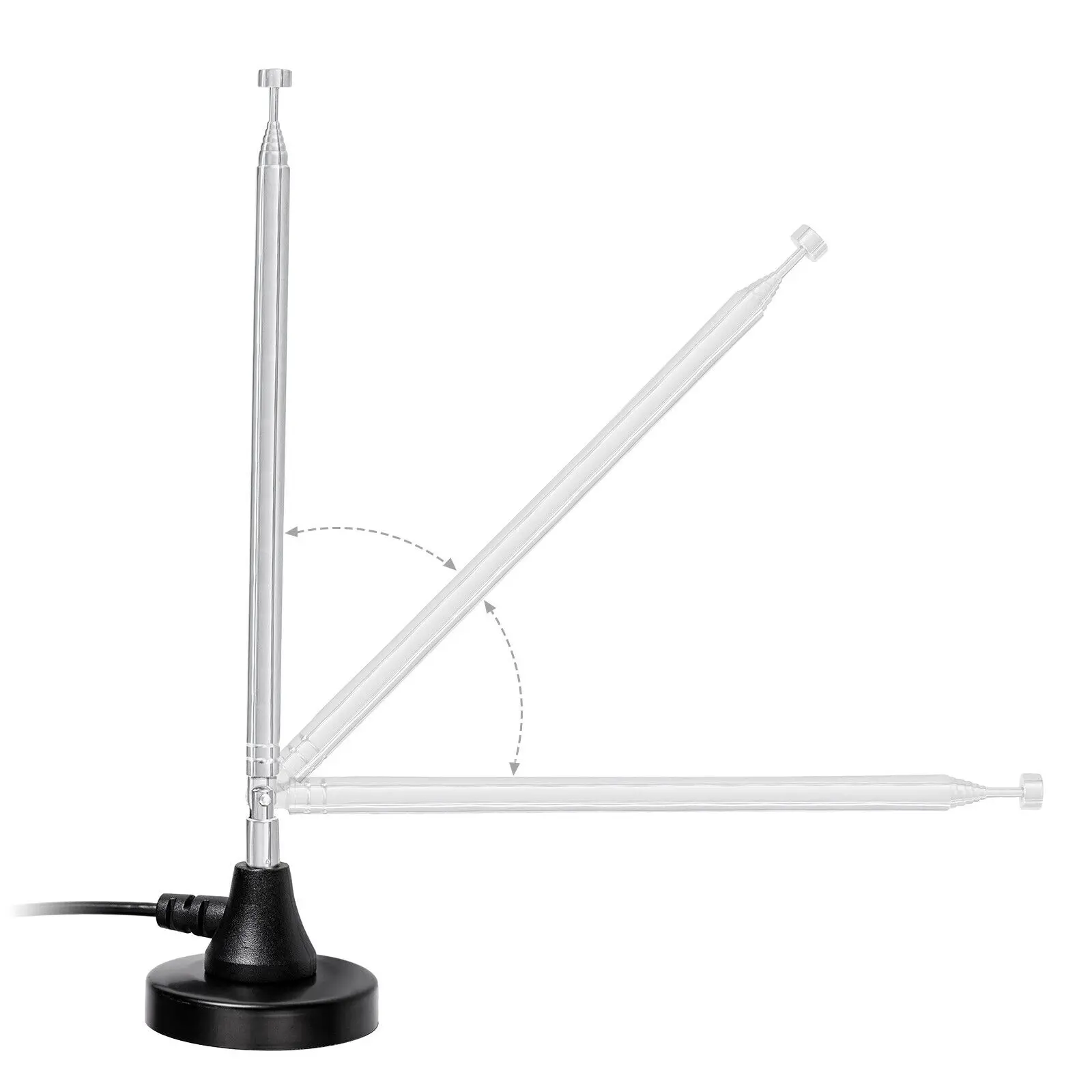 Imagem -03 - Antena de Rádio fm Dab com Base Magnética Antena Telescópica Digital Interna Kit Conector de 75 Ohm Ganho 3dbi Conjunto