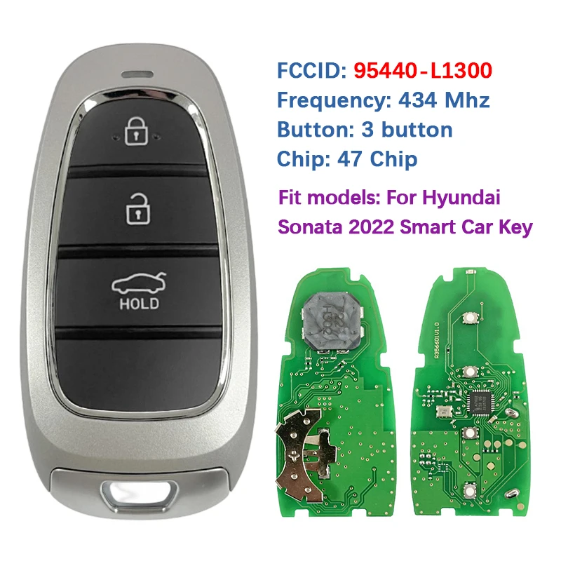 CN020310 ما بعد البيع 3 أزرار مفتاح بعيد ذكي 47 رقاقة 433 ميجا هرتز FCC 95440-L1300 FOB-4F250 لشركة هيونداي سوناتا 2022 #1