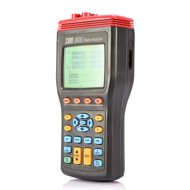 

TES-3600 3P4W Power Quality Analyzer Power KW, KVAR, KVA, PF,Hz, & Energy KWh, KVARh & KVAh Measurement,3 Phase Power Analyzer.