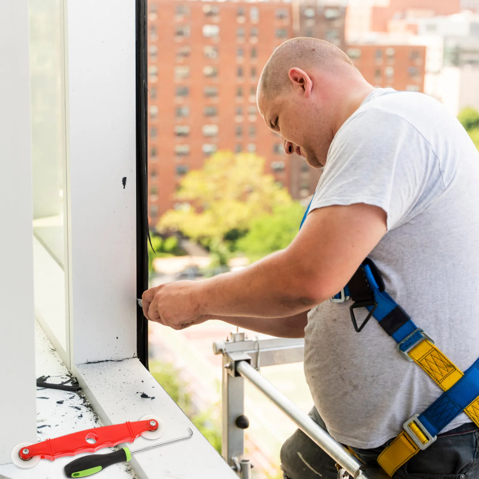 

1Pcs Mesh Screen Roller Tool Double Wheel Convex Concave for Window Door Screen Installation Accessories Easy Operation Durable