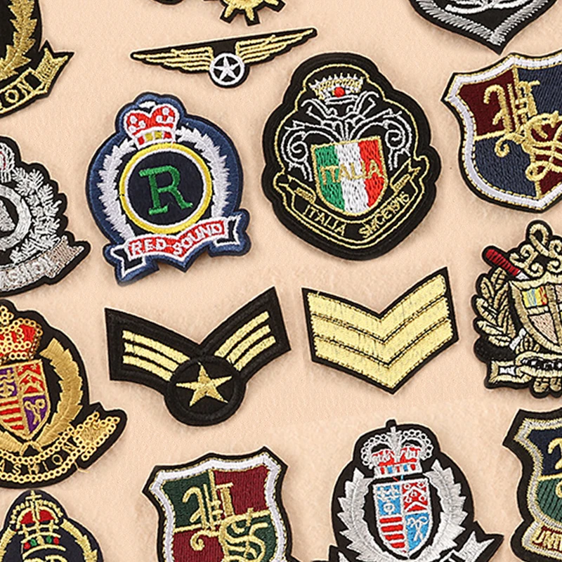 Patch taktyczne wลochy czarne ลผelazko na granatowe litery wojskowe na odzieลผ kurtki flagi szyฤ hafty Parches Bordados Mochila Para