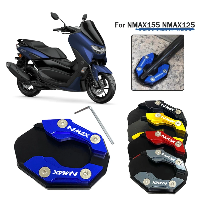 

Motorcycle Side Stand For YAMAHA NMAX155 NMAX125 N MAX NMAX 155 125 namx Kickstand Plate Extension Support Foot Pad Base
