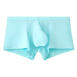 Men's Underwear Cotton Large U Convex Pouch Boxers Low Waist Knickers Breathable Solid Trunks Arrow Panties Cuecas Calzoncillos